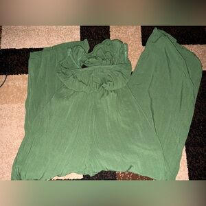 Green Strapless Jumpsuit